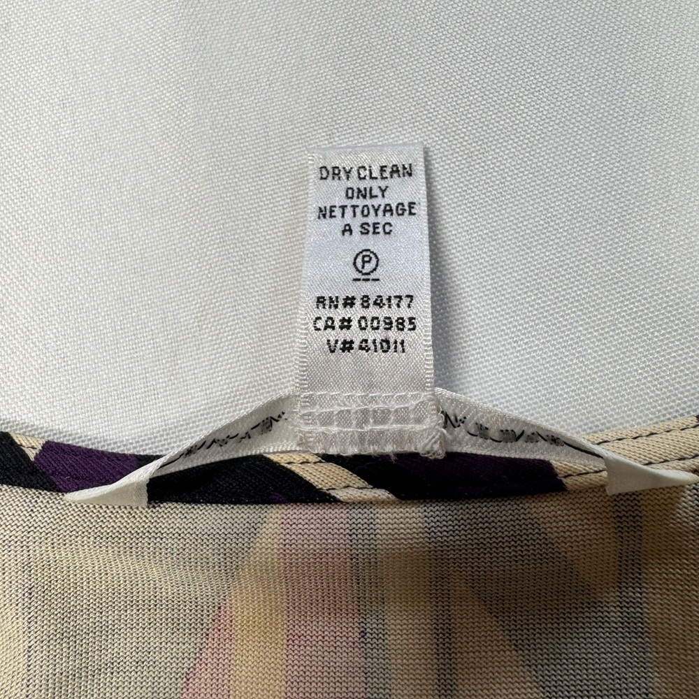 Diane von Furstenberg  100% Silk Geometric Print Dress- Size 4 - Picture 4 of 5